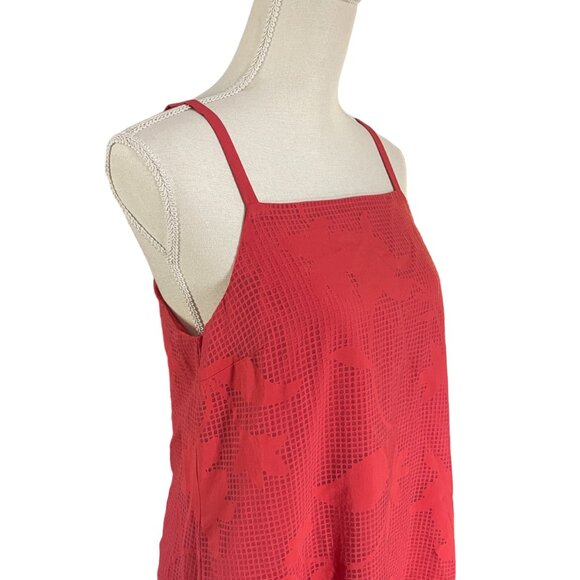 HATCH Paola Midi Dress brick red size 1 S small maternity Ruffled Burnout voile - Picture 5 of 10